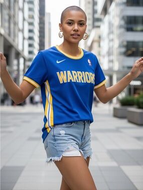 Gold Hoop Earrings with Bridge Charm These are Golden State Warriors Hoop